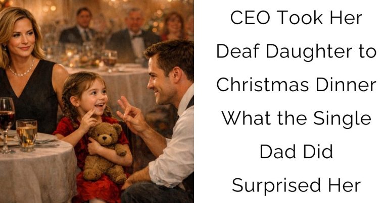 CEO Took Her Deaf Daughter to Christmas Dinner — What the Single Dad Did Surprised Her