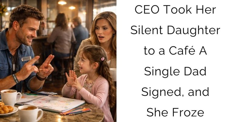 CEO Took Her Silent Daughter to a Café — A Single Dad Signed, and She Froze