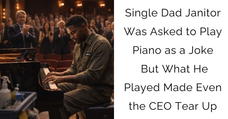 Single Dad Janitor Was Asked to Play Piano as a Joke — But What He Played Made Even the CEO Tear Up