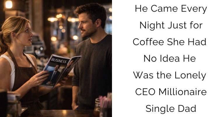 He Came Every Night Just for Coffee—She Had No Idea He Was the Lonely CEO Millionaire Single Dad