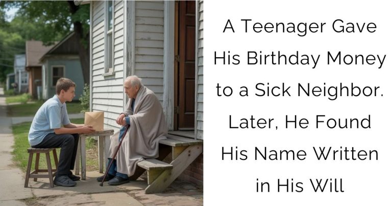 A Teenager Gave His Birthday Money to a Sick Neighbor. Later, He Found His Name Written in His Will