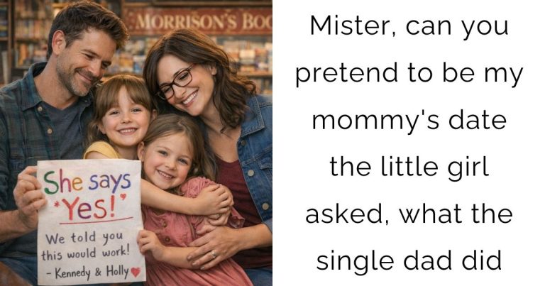 Mister, can you pretend to be my mommy’s date the little girl asked, what the single dad did