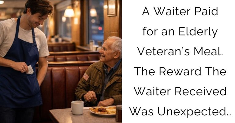 A Waiter Paid for an Elderly Veteran’s Meal. The Reward The Waiter Received Was Unexpected..