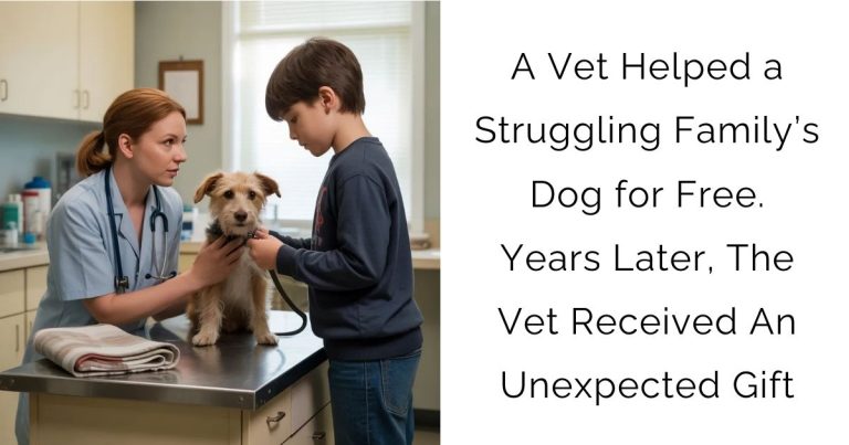 A Vet Helped a Struggling Family’s Dog for Free. Years Later, The Vet Received An Unexpected Gift