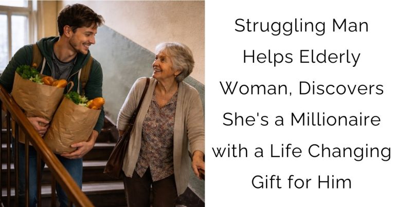 Struggling Man Helps Elderly Woman, Discovers She’s a Millionaire with a Life-Changing Gift for Him