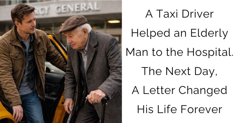 A Taxi Driver Helped an Elderly Man to the Hospital. The Next Day, A Letter Changed His Life Forever