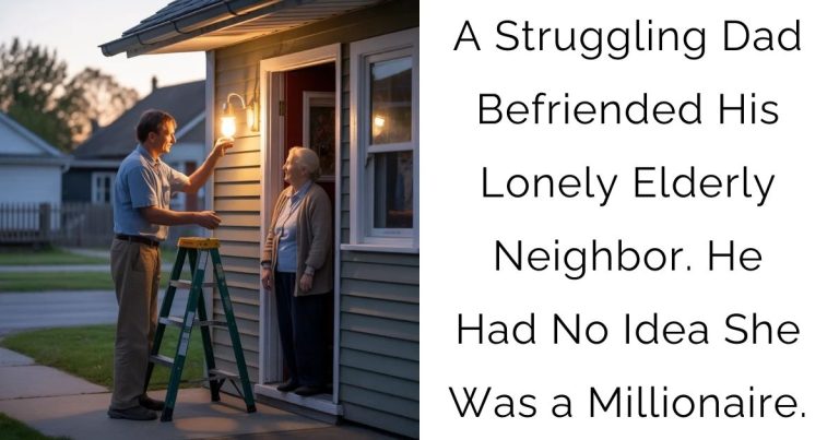 A Struggling Dad Befriended His Lonely Elderly Neighbor. He Had No Idea She Was a Millionaire.