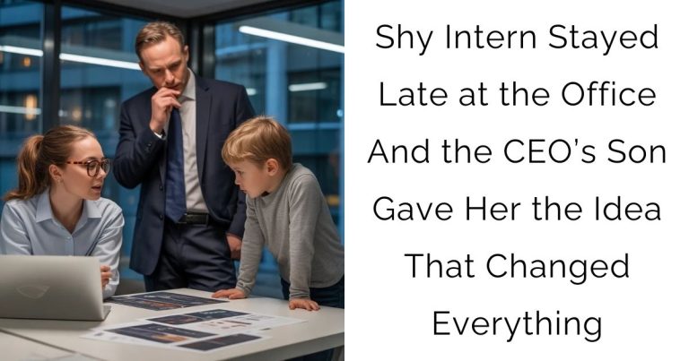 Shy Intern Stayed Late at the Office—And the CEO’s Son Gave Her the Idea That Changed Everything