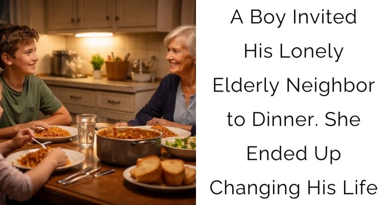 A Boy Invited His Lonely Elderly Neighbor to Dinner. She Ended Up Changing His Life