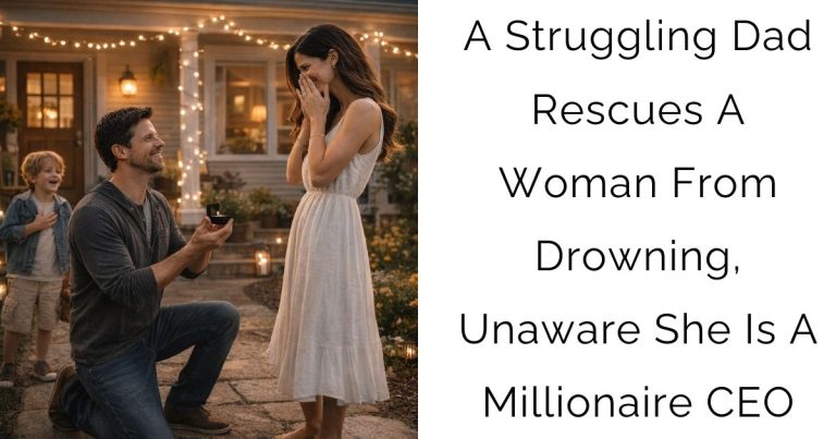 A Struggling Dad Rescues A Woman From Drowning, Unaware She Is A Millionaire CEO