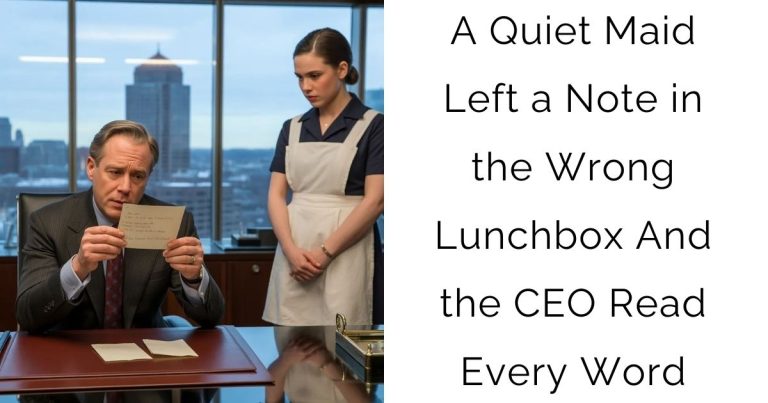 A Quiet Maid Left a Note in the Wrong Lunchbox—And the CEO Read Every Word