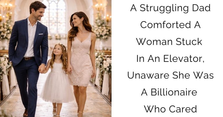 A Struggling Dad Comforted A Woman Stuck In An Elevator, Unaware She Was A Billionaire Who Cared