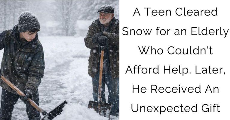 A Teen Cleared Snow for an Elderly Who Couldn’t Afford Help. Later, He Received An Unexpected Gift