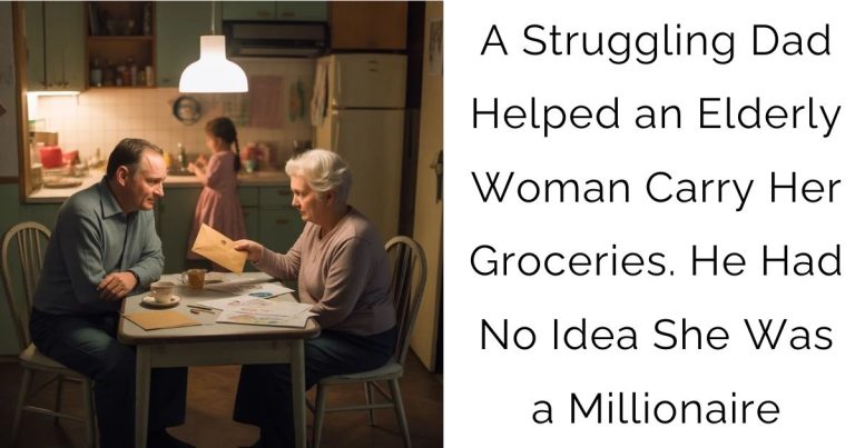 A Struggling Dad Helped an Elderly Woman Carry Her Groceries. He Had No Idea She Was a Millionaire