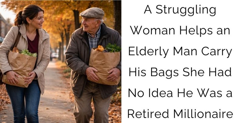 A Struggling Woman Helps an Elderly Man Carry His Bags—She Had No Idea He Was a Retired Millionaire