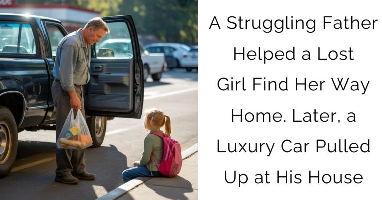 A Struggling Father Helped a Lost Girl Find Her Way Home. Later, a Luxury Car Pulled Up at His House