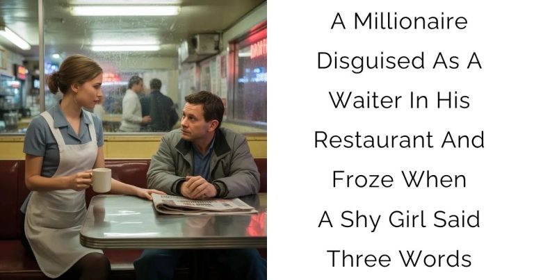 A Millionaire Disguised As A Waiter In His Restaurant — And Froze When A Shy Girl Said Three Words