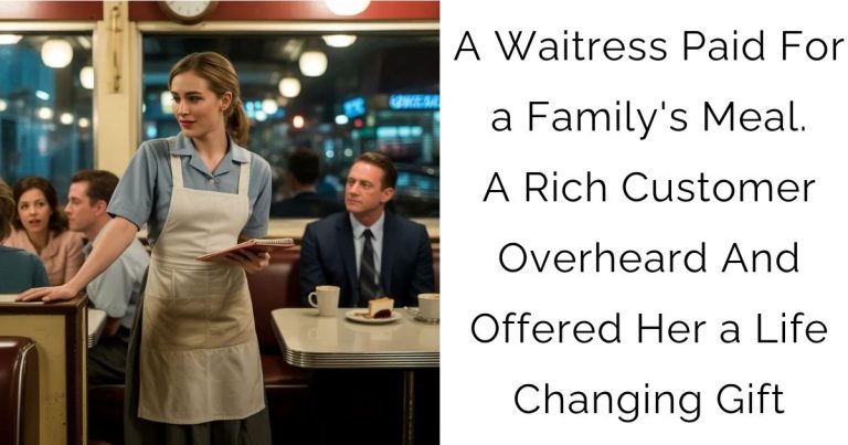 A Waitress Paid For a Family’s Meal. A Rich Customer Overheard And Offered Her a Life-Changing Gift