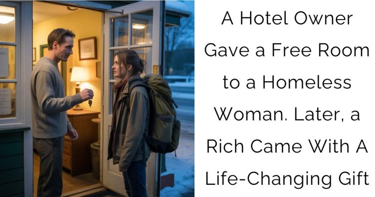 A Hotel Owner Gave a Free Room to a Homeless Woman. Later, a Rich Came With A Life-Changing Gift