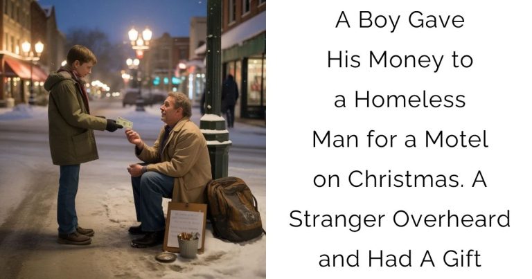 A Boy Gave His Money to a Homeless Man for a Motel on Christmas. A Stranger Overheard and Had A Gift