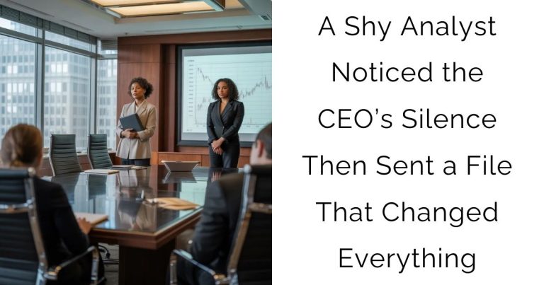 A Shy Analyst Noticed the CEO’s Silence—Then Sent a File That Changed Everything
