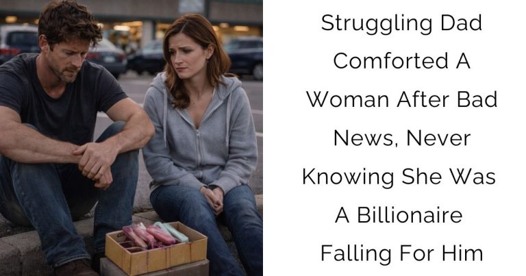 Struggling Dad Comforted A Woman After Bad News, Never Knowing She Was A Billionaire Falling For Him