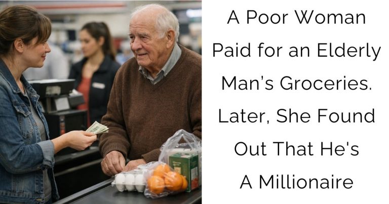 A Poor Woman Paid for an Elderly Man’s Groceries. Later, She Found Out That He’s A Millionaire