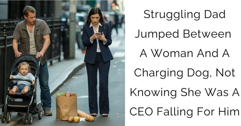 Struggling Dad Jumped Between A Woman And A Charging Dog, Not Knowing She Was A CEO Falling For Him