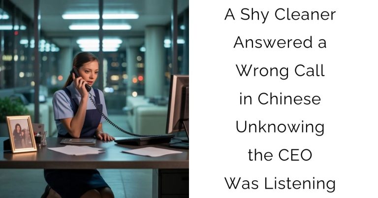 A Shy Cleaner Answered a Wrong Call in Chinese—Unknowing the CEO Was Listening