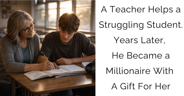 A Teacher Helps a Struggling Student. Years Later, He Became a Millionaire With A Gift For Her