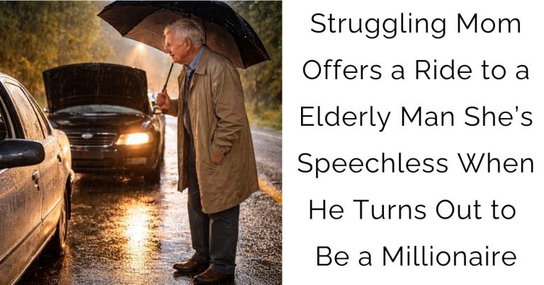 Struggling Mom Offers a Ride to a Elderly Man—She’s Speechless When He Turns Out to Be a Millionaire