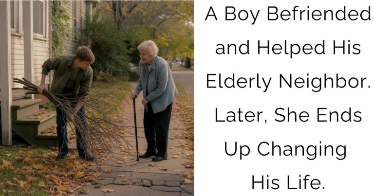 A Boy Befriended and Helped His Elderly Neighbor. Later, She Ends Up Changing His Life.