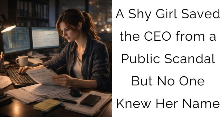 A Shy Girl Saved the CEO from a Public Scandal—But No One Knew Her Name