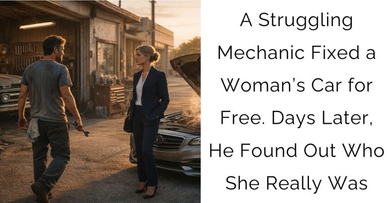 A Struggling Mechanic Fixed a Woman’s Car for Free. Days Later, He Found Out Who She Really Was