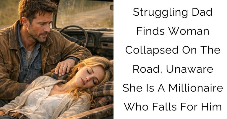 Struggling Dad Finds Woman Collapsed On The Road, Unaware She Is A Millionaire Who Falls For Him