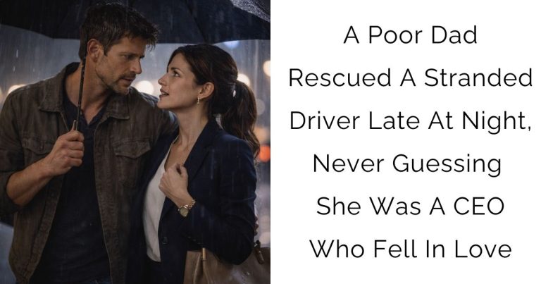 A Poor Dad Rescued A Stranded Driver Late At Night, Never Guessing She Was A CEO Who Fell In Love