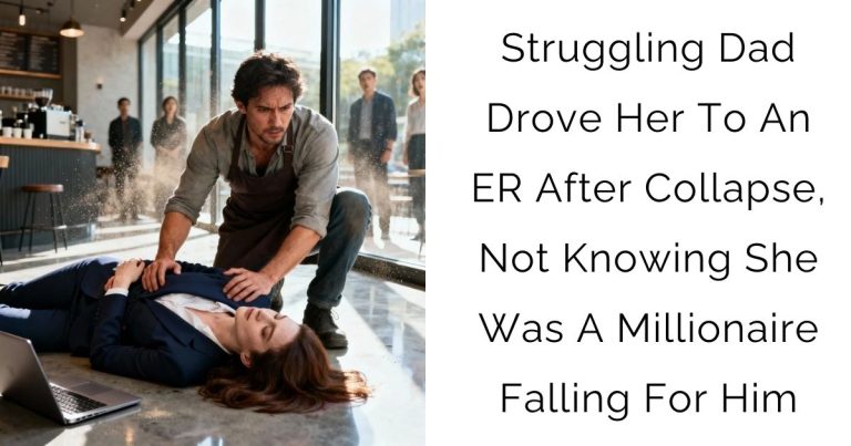Struggling Dad Drove Her To An ER After Collapse, Not Knowing She Was A Millionaire Falling For Him