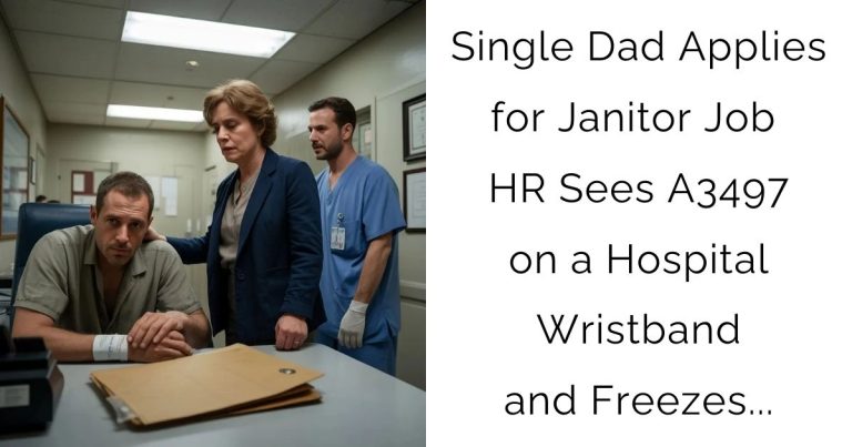 Single Dad Applies for Janitor Job — HR Sees A3497 on a Hospital Wristband and Freezes…