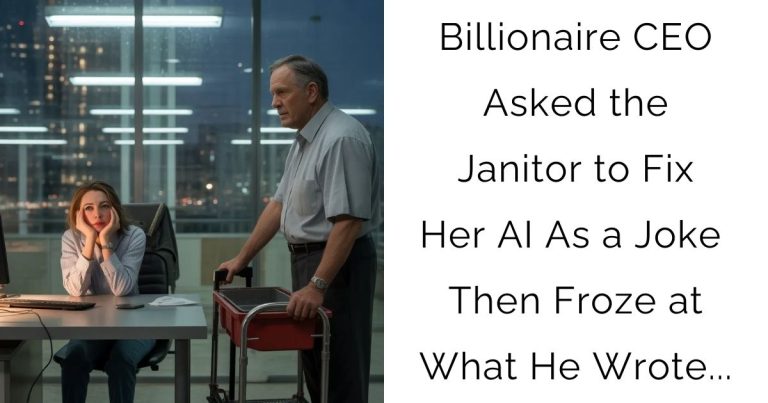 Billionaire CEO Asked the Janitor to Fix Her AI As a Joke — Then Froze at What He Wrote…
