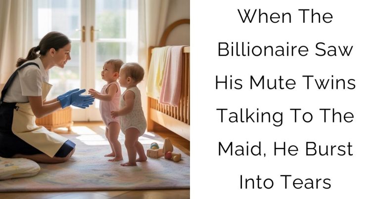 When The Billionaire Saw His Mute Twins Talking To The Maid, He Burst Into Tears