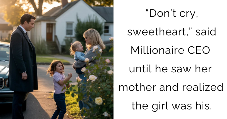 “Don’t cry, sweetheart,” said Millionaire CEO—until he saw her mother and realized the girl was his.