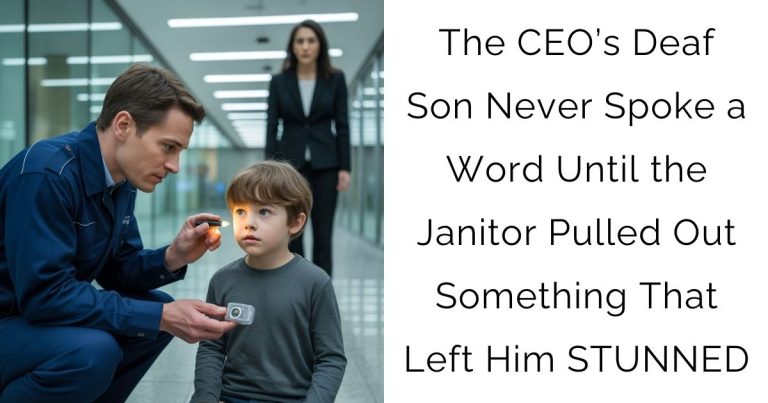 The CEO’s Deaf Son Never Spoke a Word—Until the Janitor Pulled Out Something That Left Him STUNNED