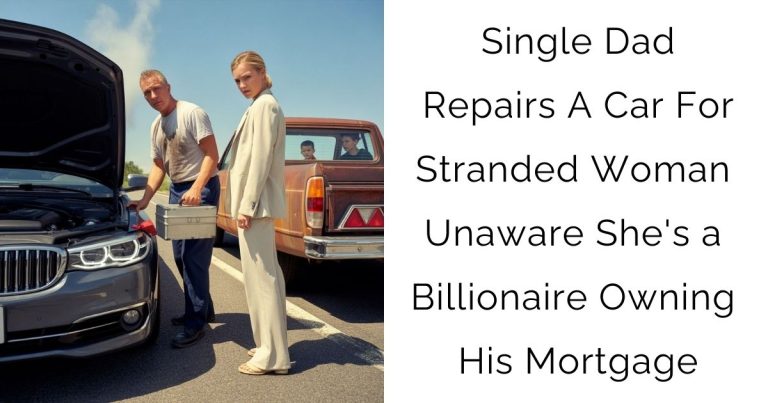 Single Dad Repairs A Car For Stranded Woman — Unaware She’s a Billionaire Owning His Mortgage