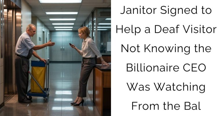Janitor Signed to Help a Deaf Visitor—Not Knowing the Billionaire CEO Was Watching From the Bal