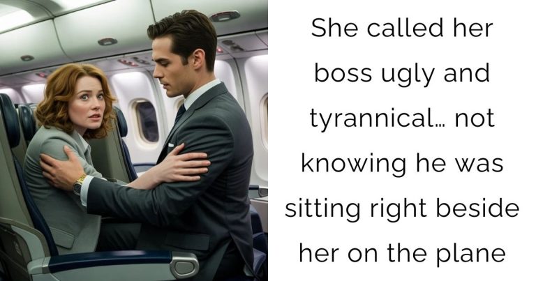 She called her boss ugly and tyrannical… not knowing he was sitting right beside her on the plane