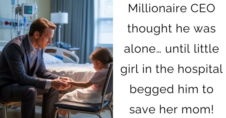 Millionaire CEO thought he was alone… until little girl in the hospital begged him to save her mom!