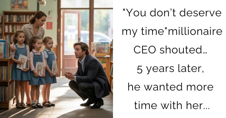 “You don’t deserve my time” millionaire CEO shouted… 5 years later, he wanted more time with her…