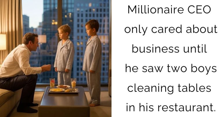 Millionaire CEO only cared about business—until he saw two boys cleaning tables in his restaurant.