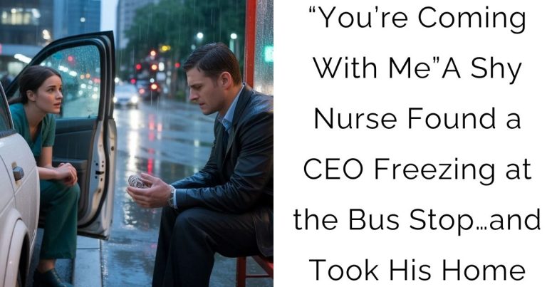 “You’re Coming With Me” —A Shy Nurse Found a CEO Freezing at the Bus Stop… and Took His Home