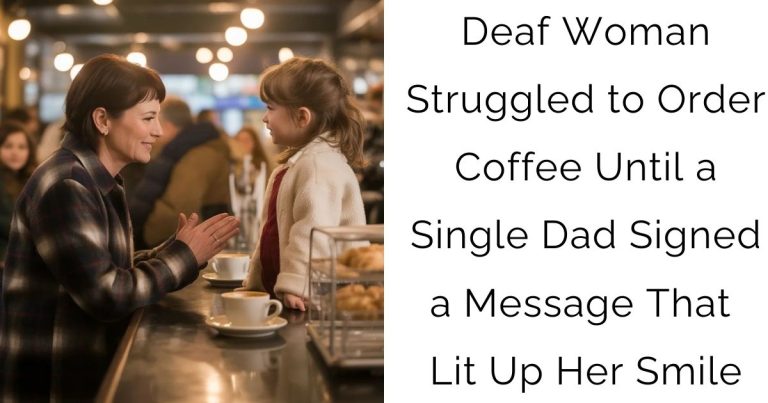 Deaf Woman Struggled to Order Coffee — Until a Single Dad Signed a Message That Lit Up Her Smile